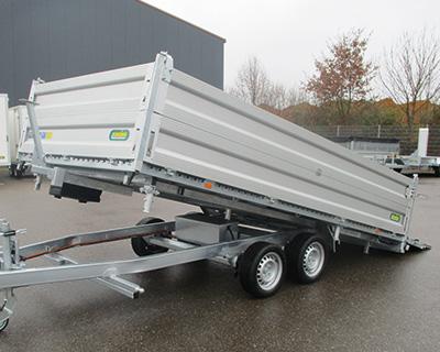 Bordwände aus eloxiertem Aluminium 350 mm, beidseitig ebenes Profil, IL x IB 4860 x 2040 mm