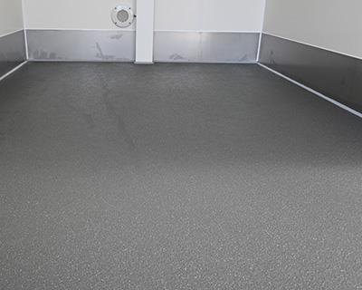 Siebdruckplatte mit Kunststoffbodenbelag, IL x IB 2560 x 1500 mm