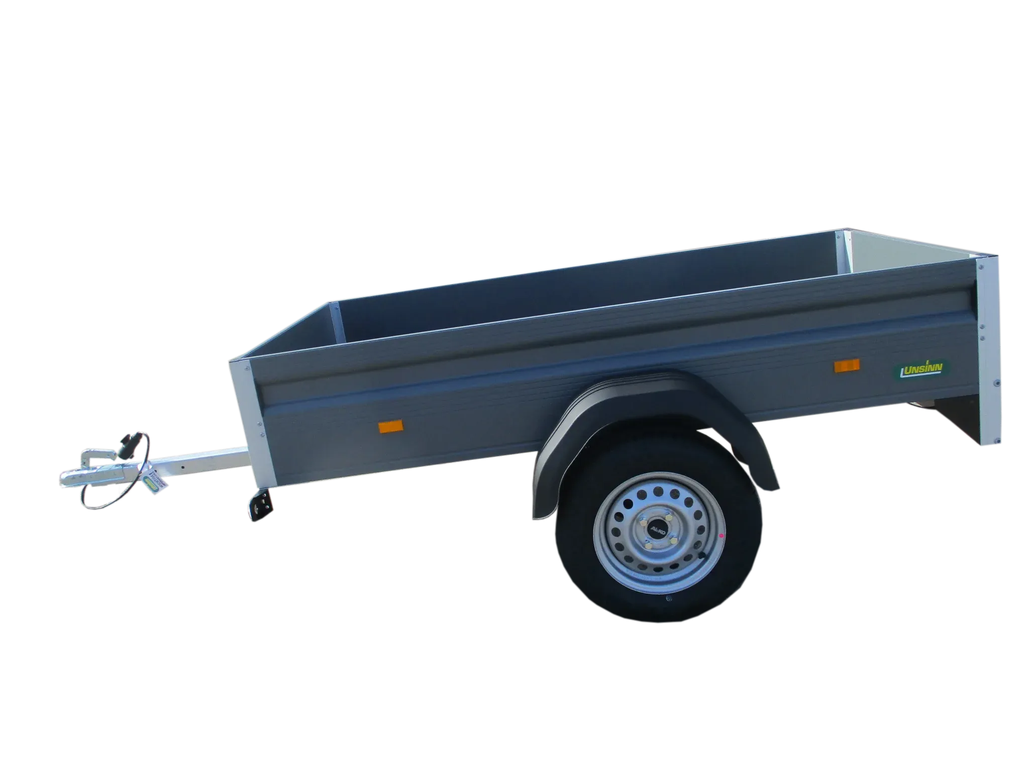 Ungebremster 750 kg 1-Achs-PKW-Anhänger - pulverbeschichtete Bordwände